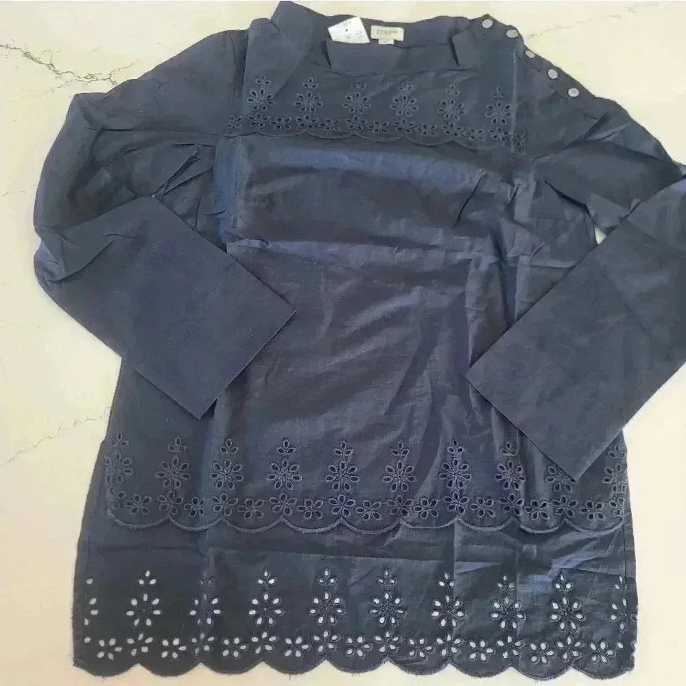 J.Crew funnelneck shirt top